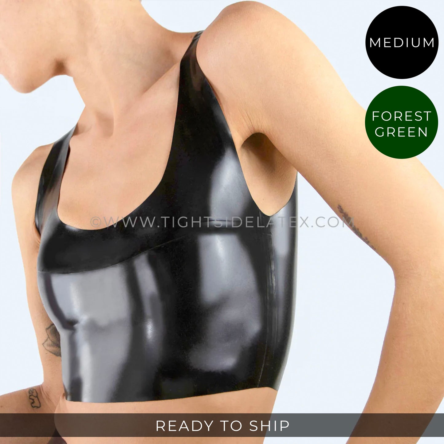 RTS Latex Essential Crop Top - M