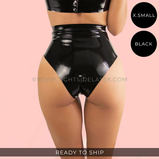 RTS Latex High Waist Briefs - XS