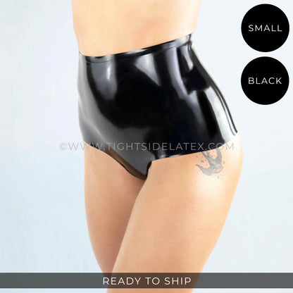 RTS Latex Briefs With High Waist And Low Leg - S