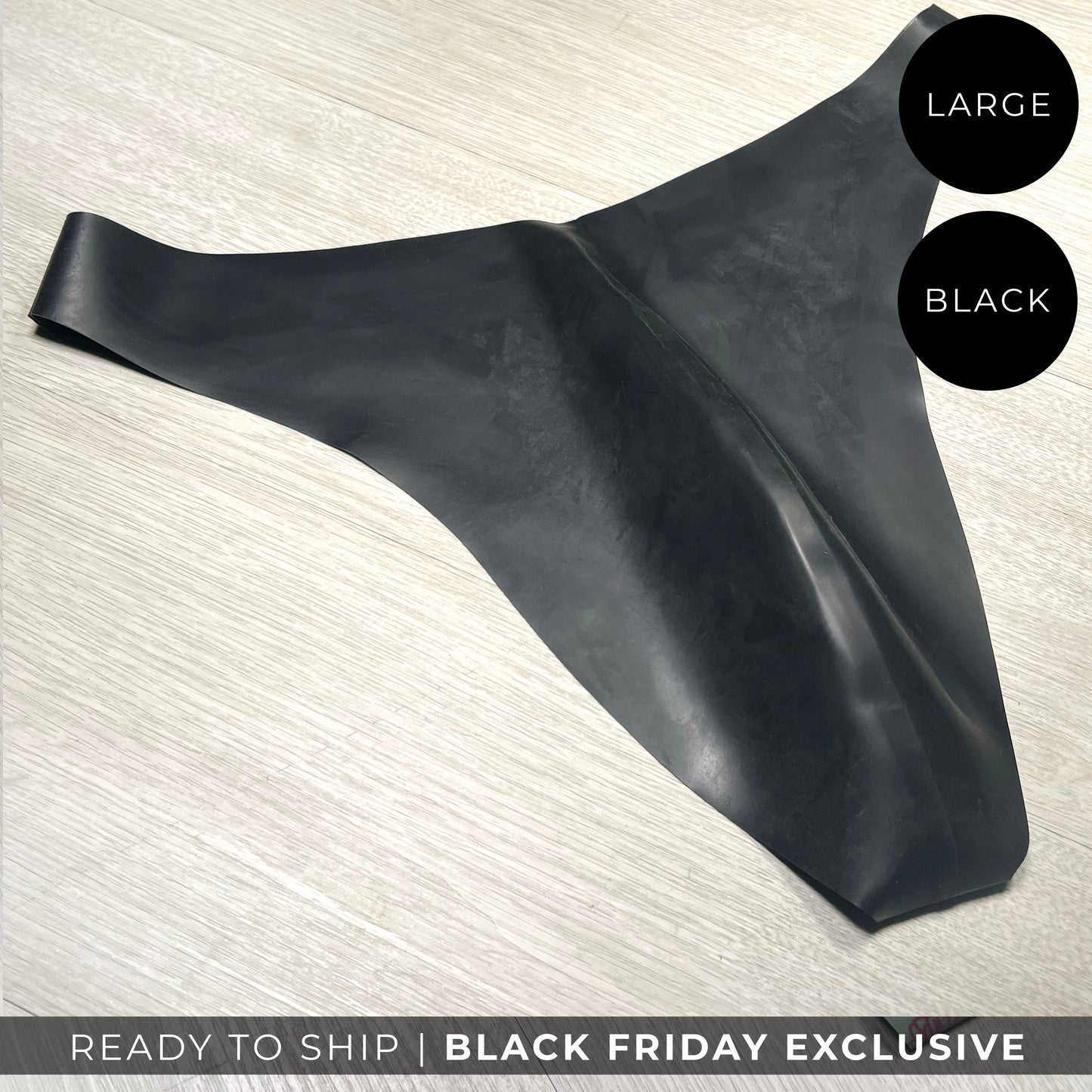 RTS Mens Latex Thong - L