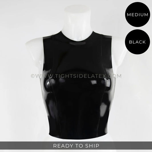 RTS Latex Cropped Vest Top - M