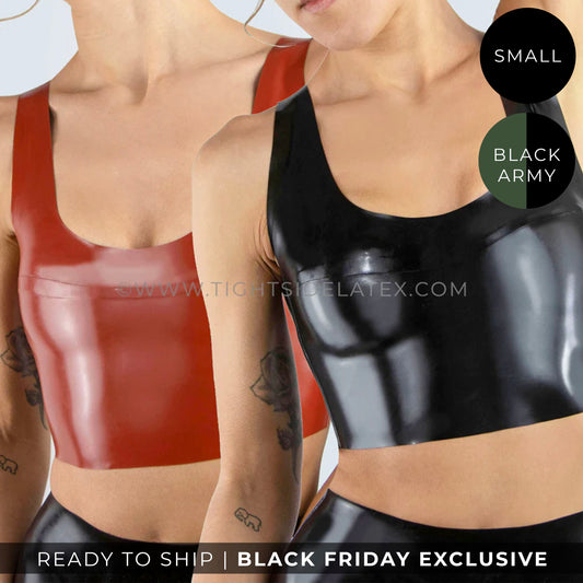 RTS Latex Reversible Crop Top - S