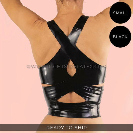 RTS Latex Top With Cross Back - S