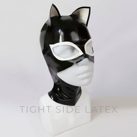 Unisex Latex Kitty Hood