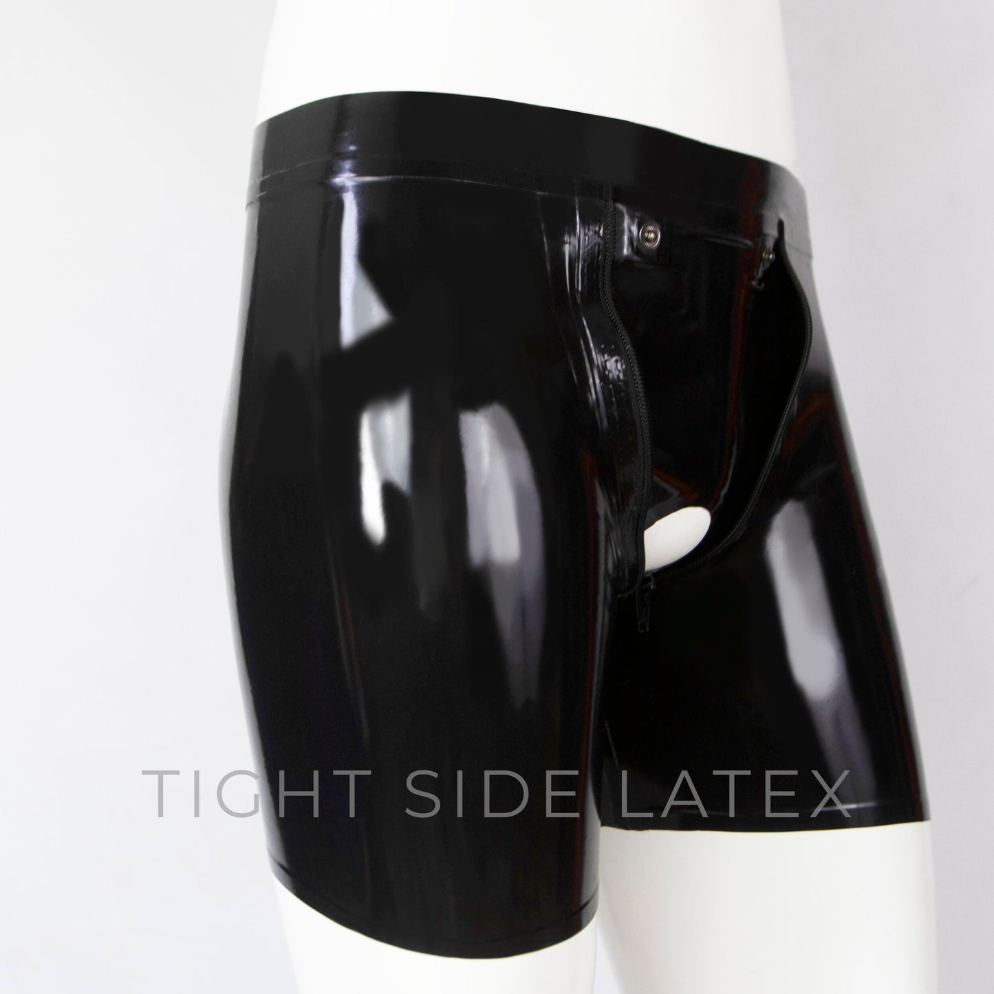 Latex Shorts With Removable Codpiece