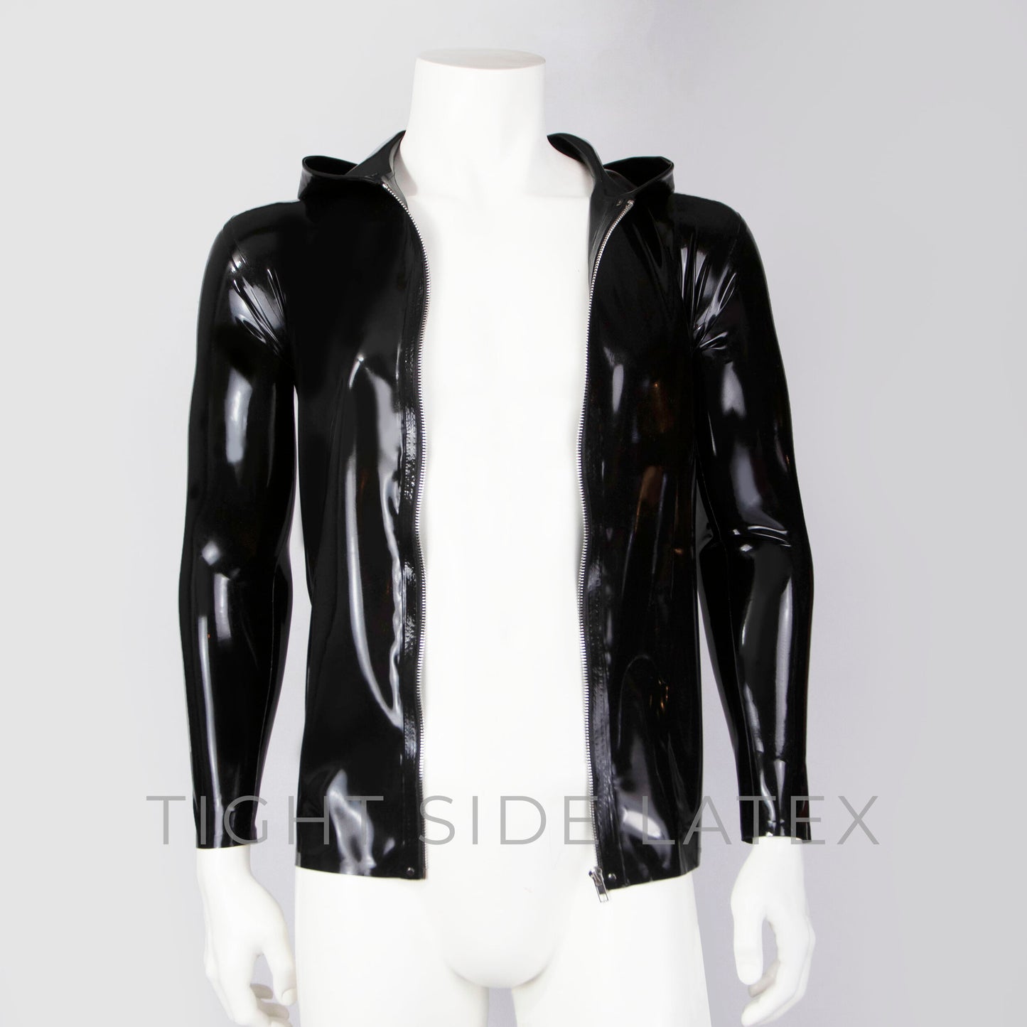 Latex Hoodie With Zip