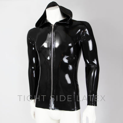 Latex Hoodie With Zip