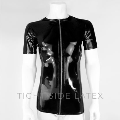 Latex Zip Up T-Shirt