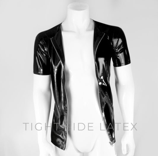 Latex Zip Up T-Shirt