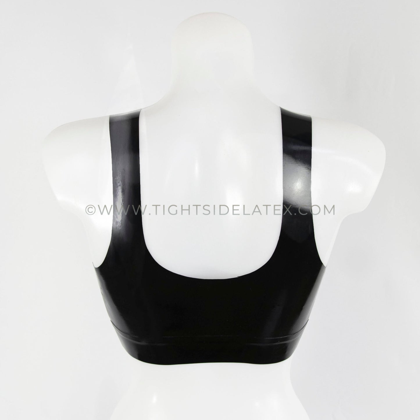 Latex Bandeau Bralette With Straps