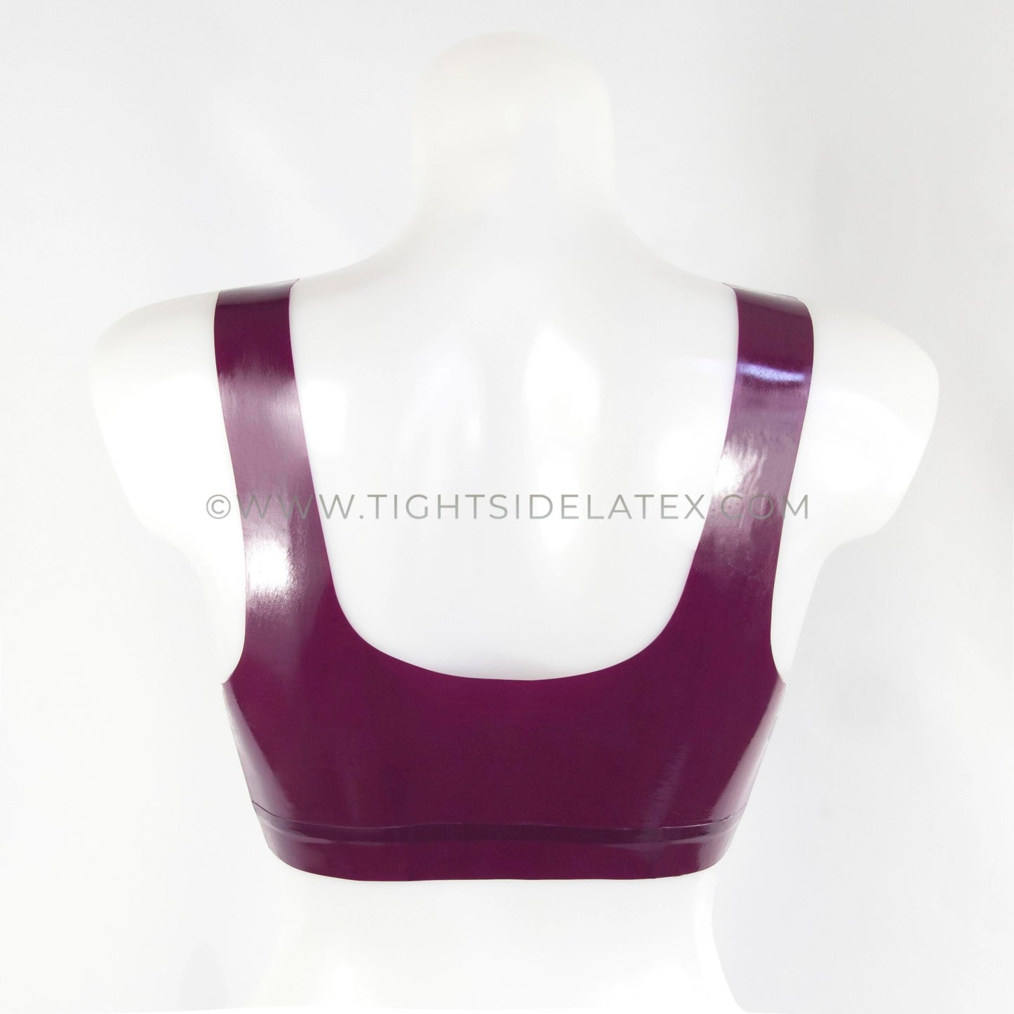 Latex Bandeau Bralette With Straps