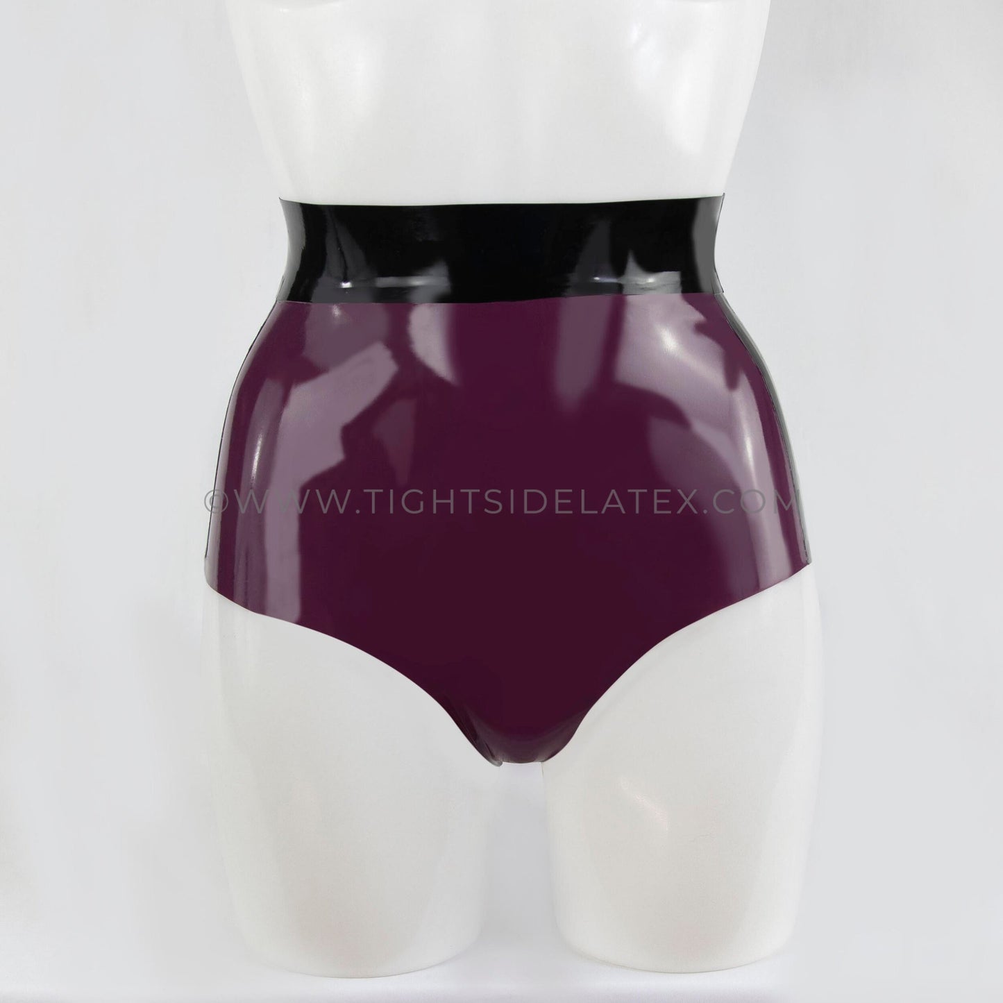 Latex Briefs With Ruffle Detail Back