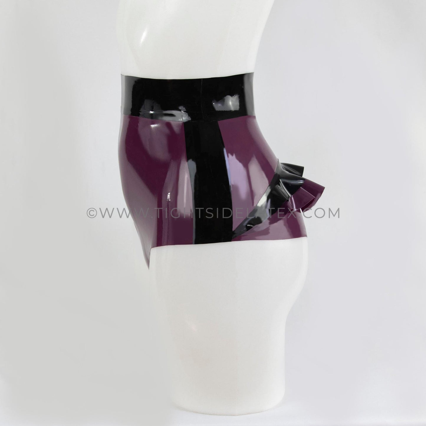 Latex Briefs With Ruffle Detail Back