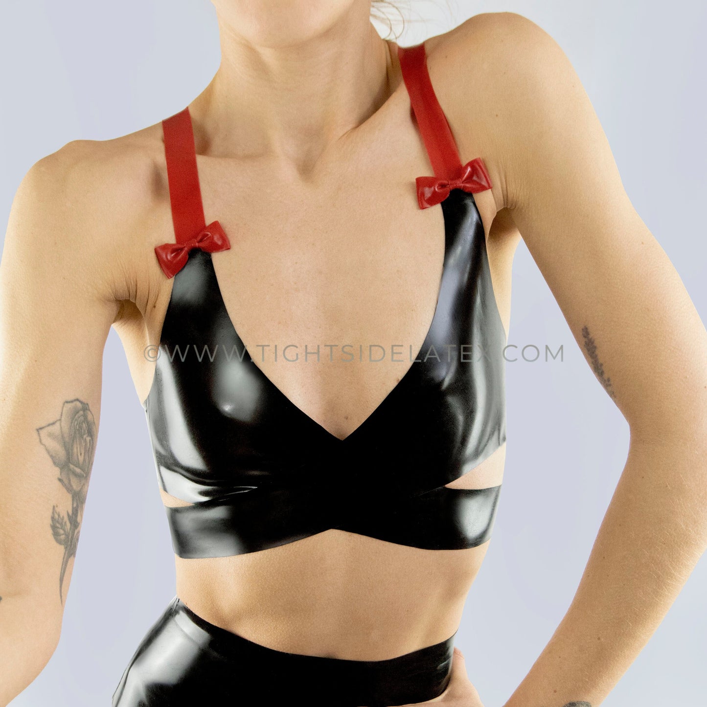 Latex Cross Over Bralette