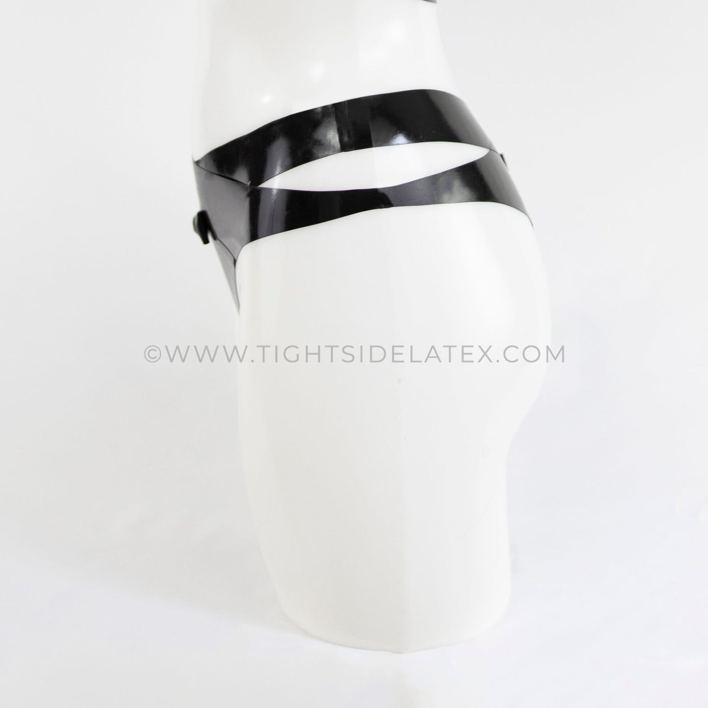 Latex Briefs With Cross Waistband And Bow