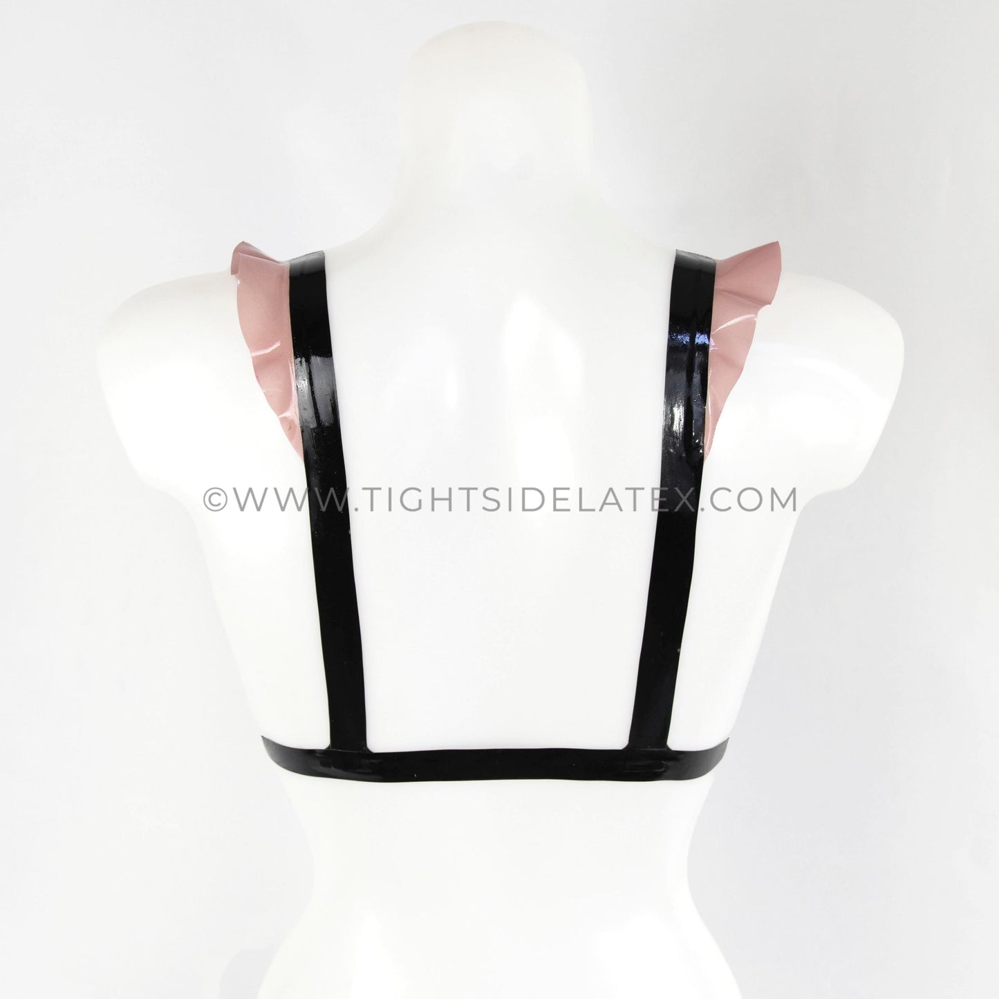 Latex Triangle Bralette Ruffles