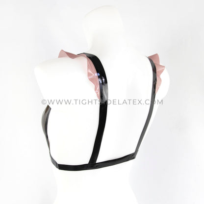 Latex Triangle Bralette Ruffles