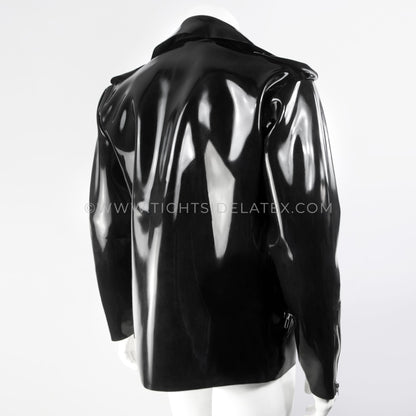 Mens Latex Biker Jacket 1mm