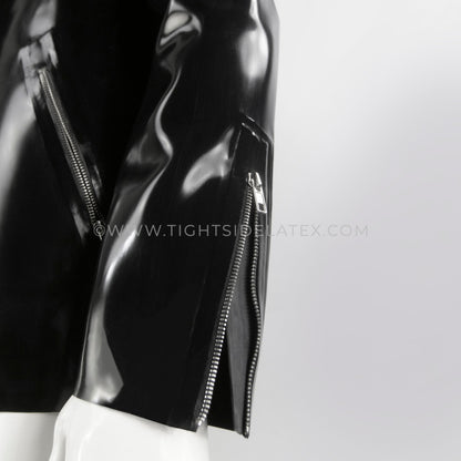 Mens Latex Biker Jacket 1mm