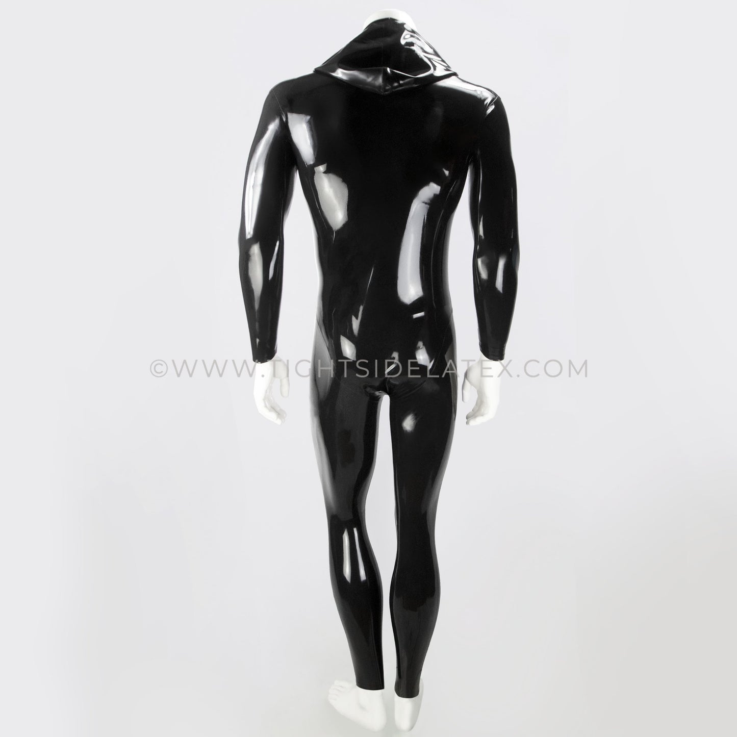 Mens Latex Catsuit With Hood