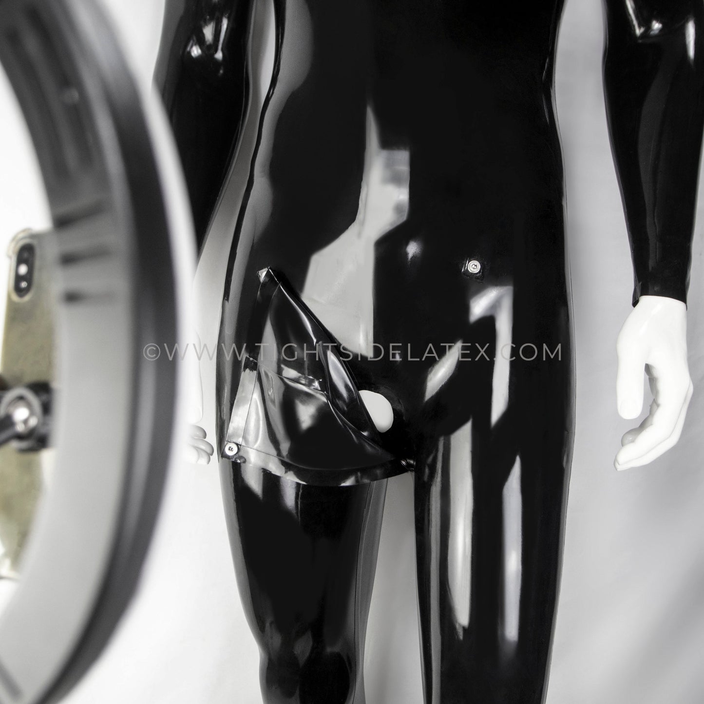 Mens Latex Catsuit With Codpiece