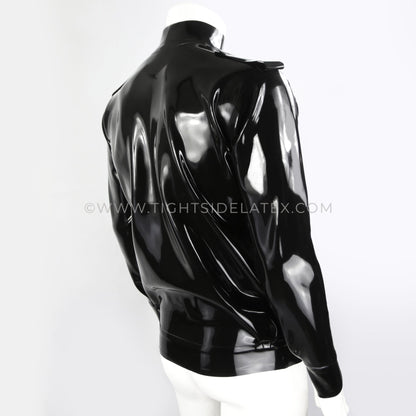 Mens Latex Military Jacket 0.8mm