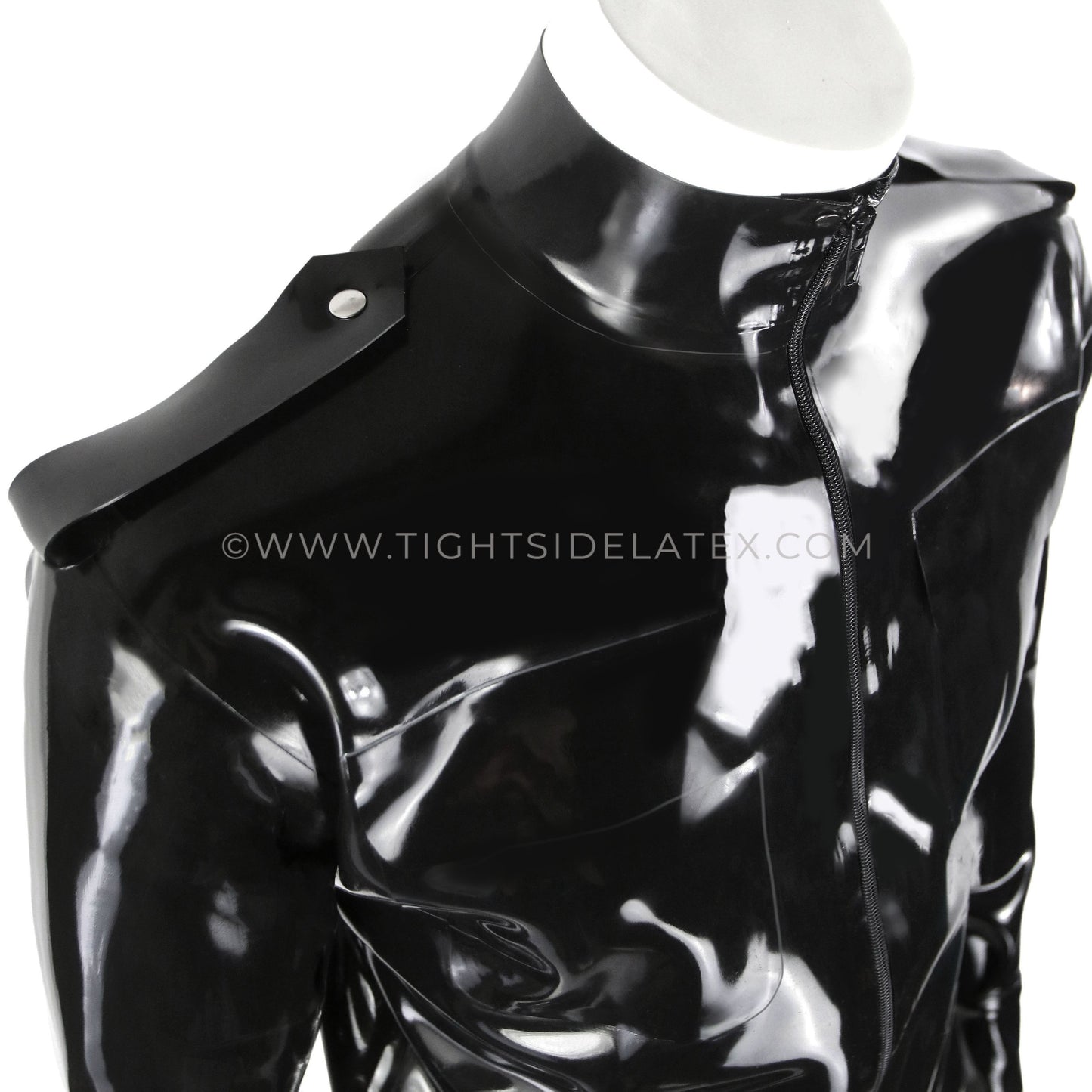 Mens Latex Military Jacket 0.8mm