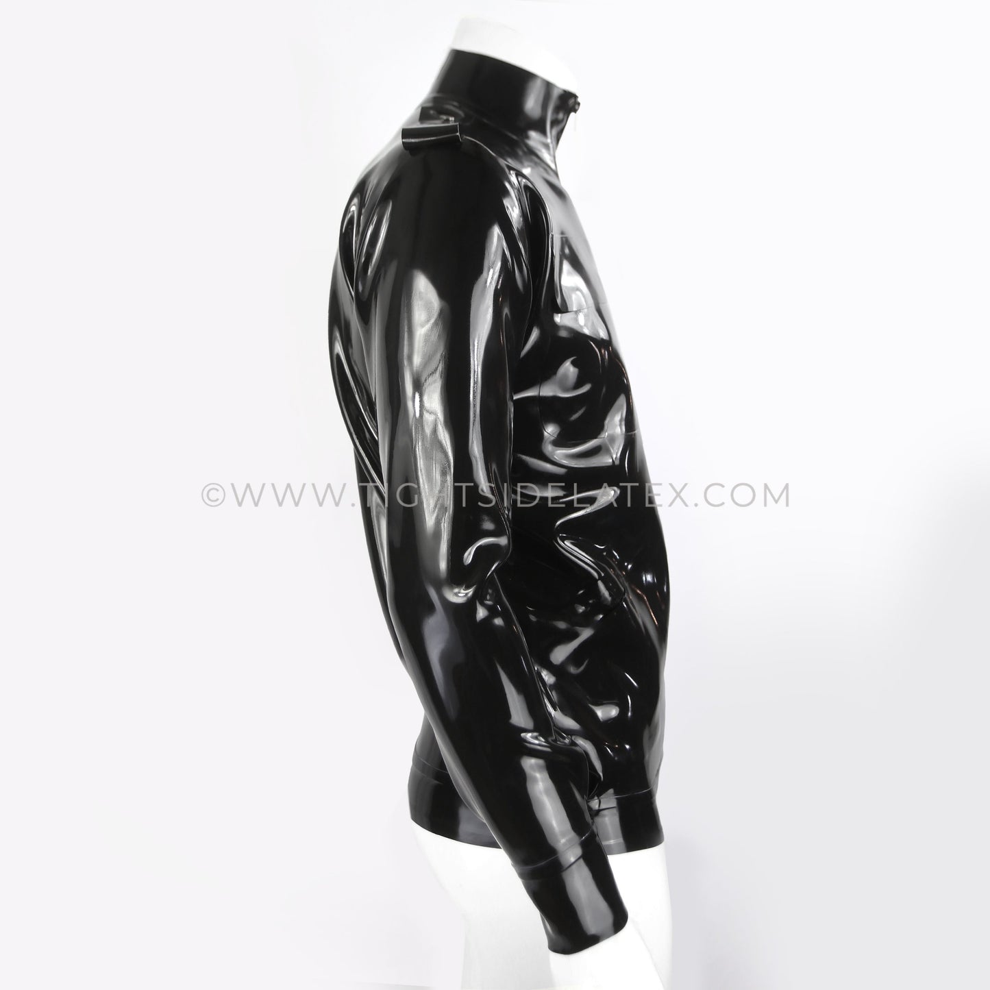 Mens Latex Military Jacket 0.8mm