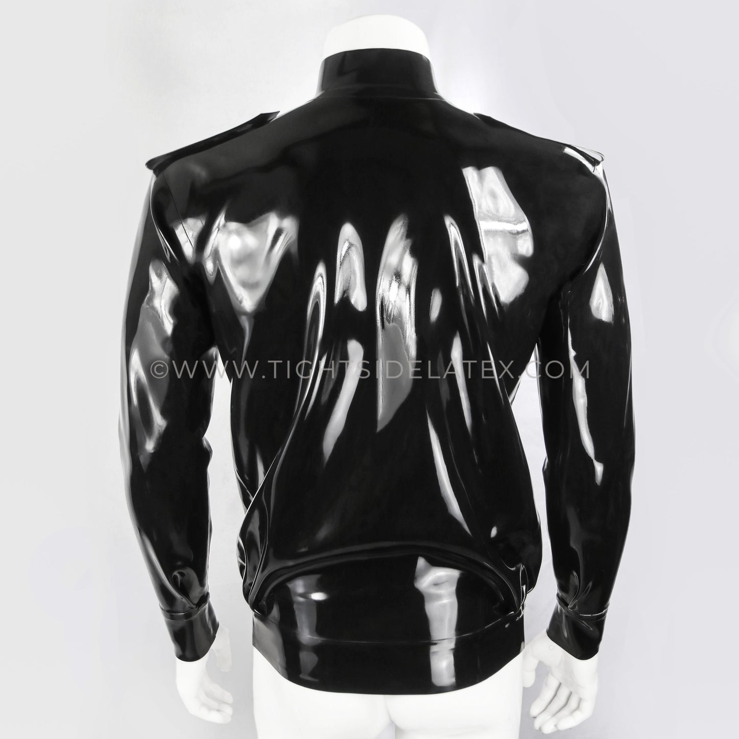 Mens Latex Military Jacket 0.8mm