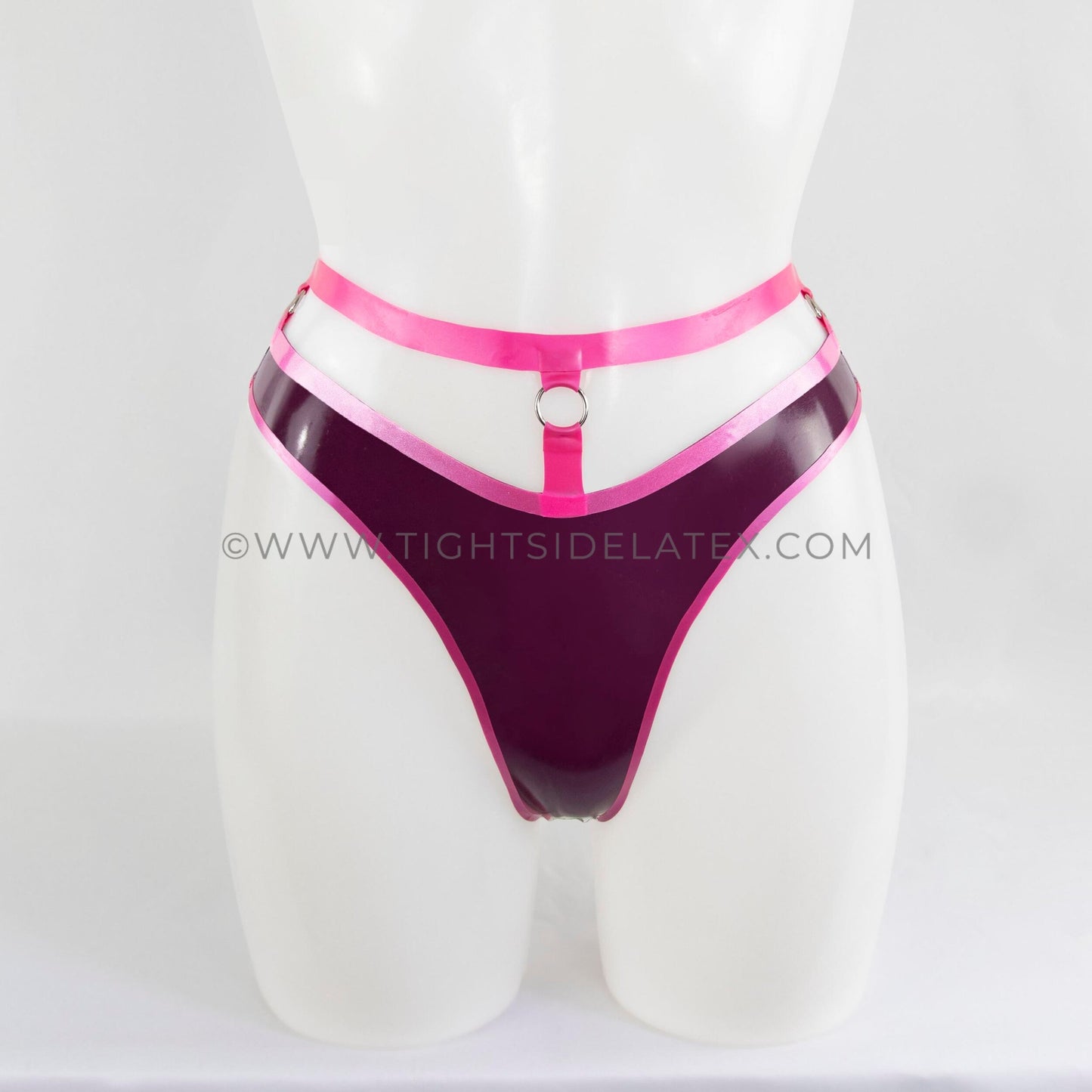 Latex Thong With Contrast Trims