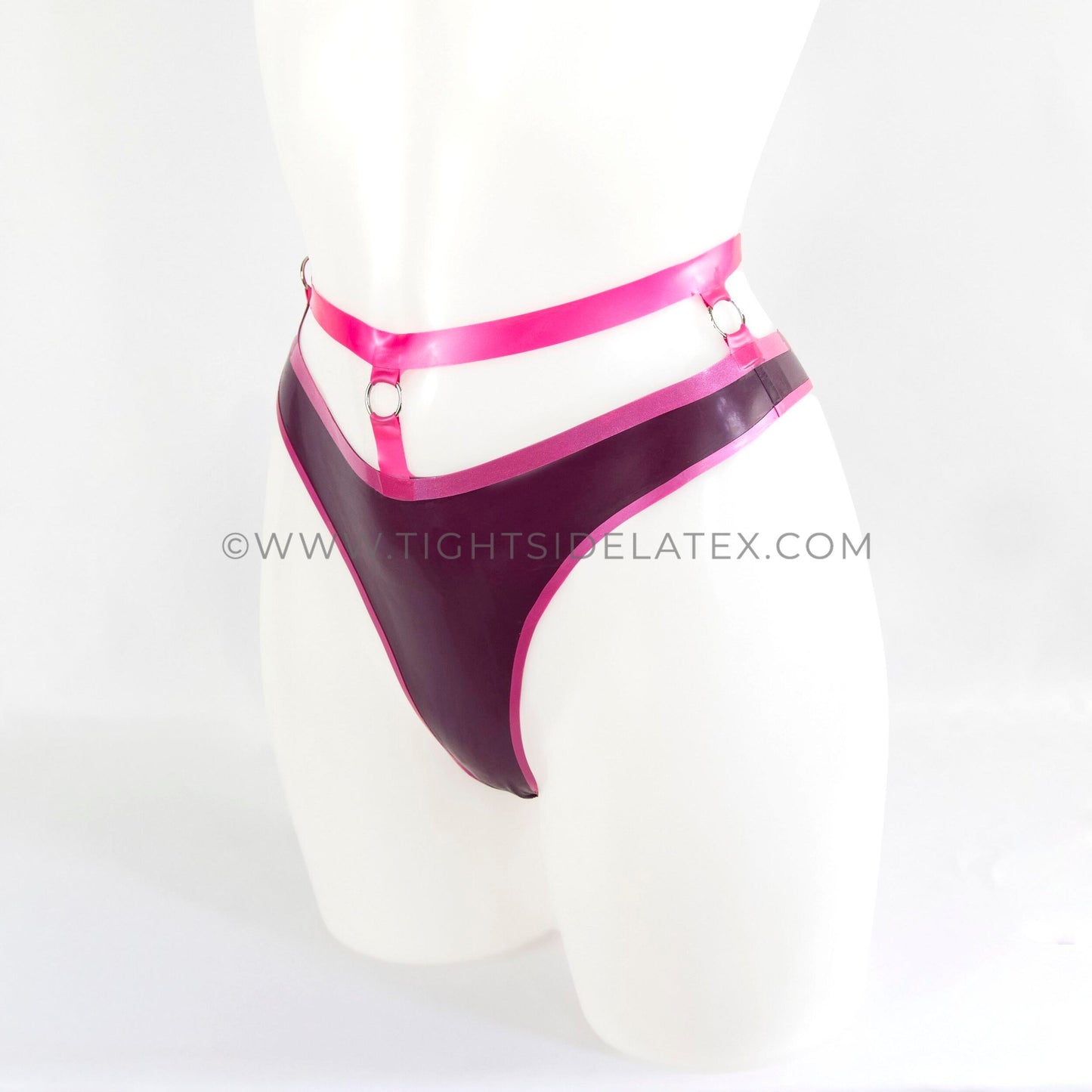 Latex Thong With Contrast Trims