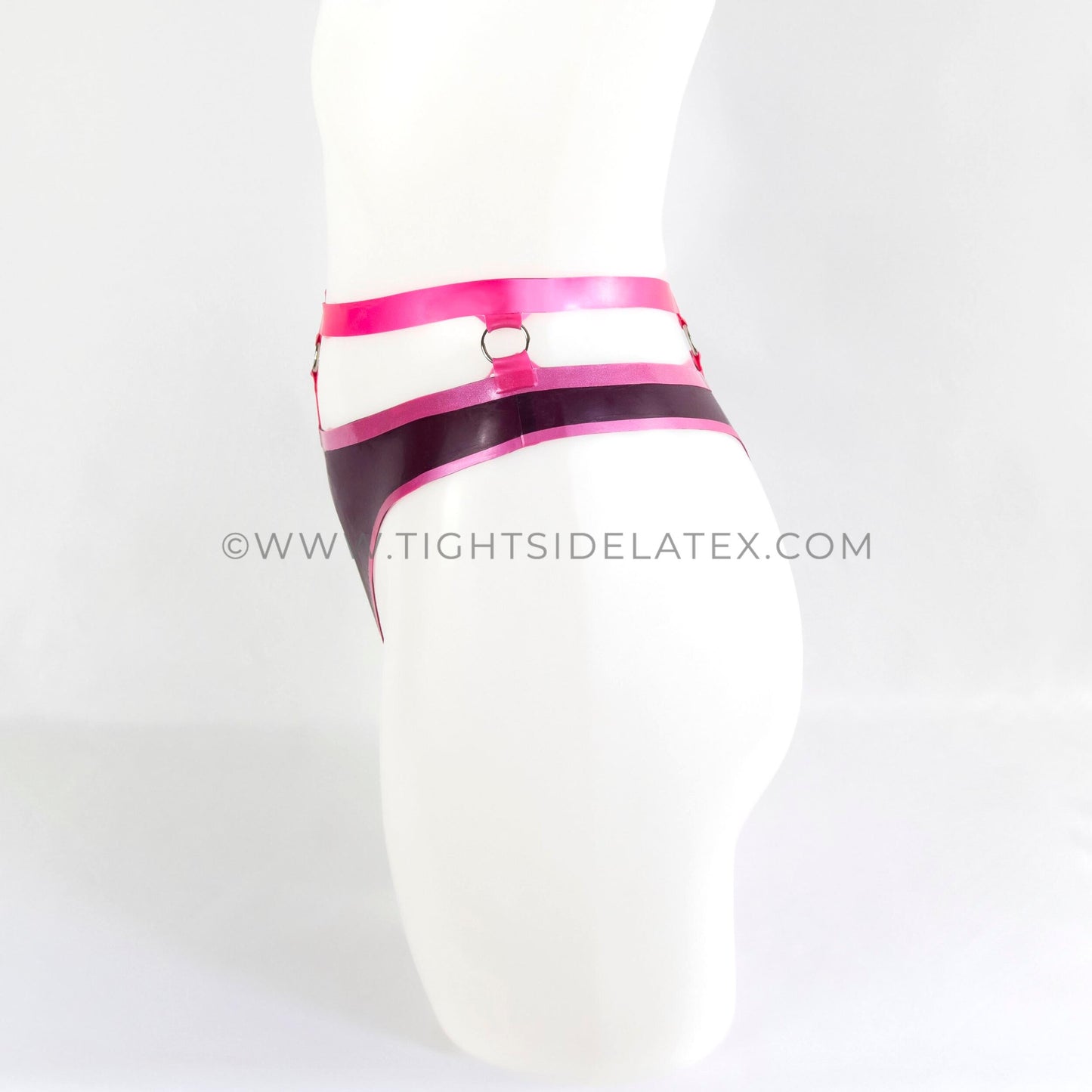 Latex Thong With Contrast Trims