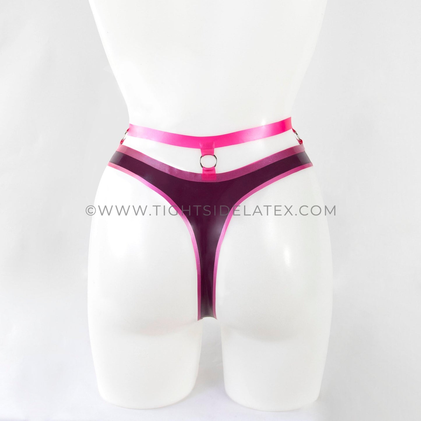 Latex Thong With Contrast Trims