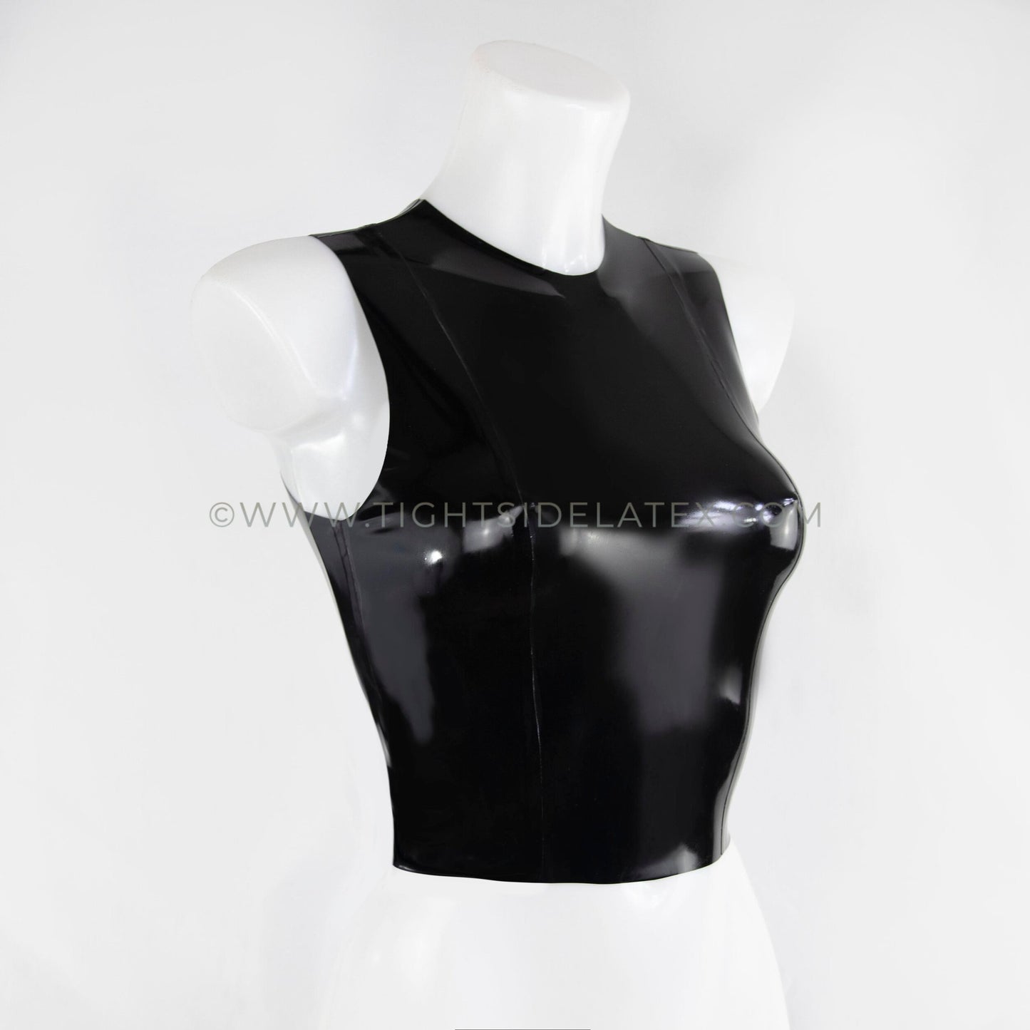 Latex Cropped Vest Top