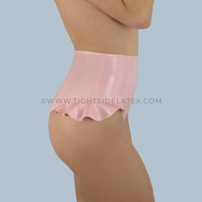 Latex Reversible Frill Detail Briefs