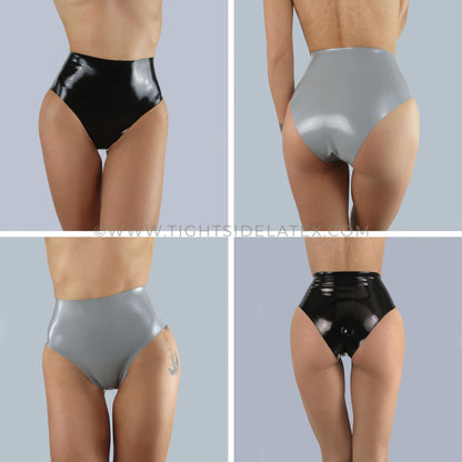 Latex Reversible High Waist Briefs