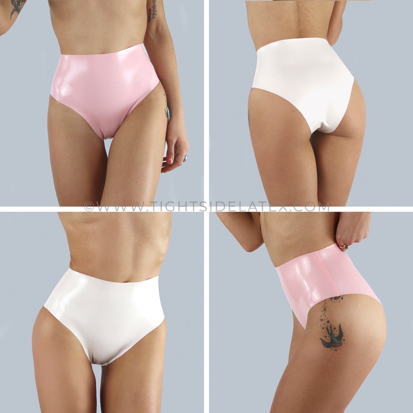 Latex Reversible High Waist Briefs