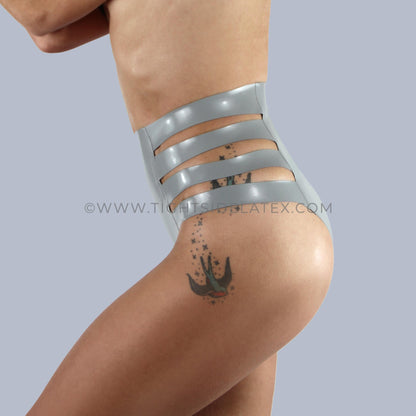 Latex Reversible Strap Detail Briefs