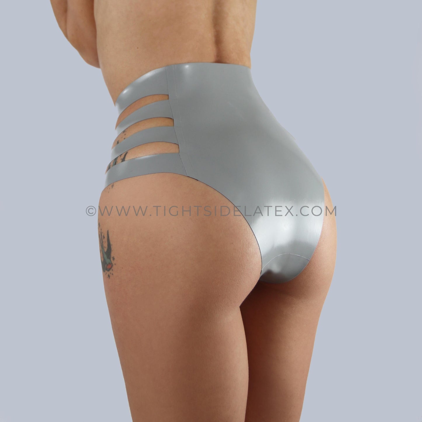 Latex Reversible Strap Detail Briefs