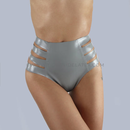 Latex Reversible Strap Detail Briefs