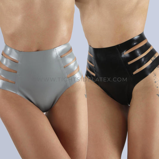 Latex Reversible Strap Detail Briefs