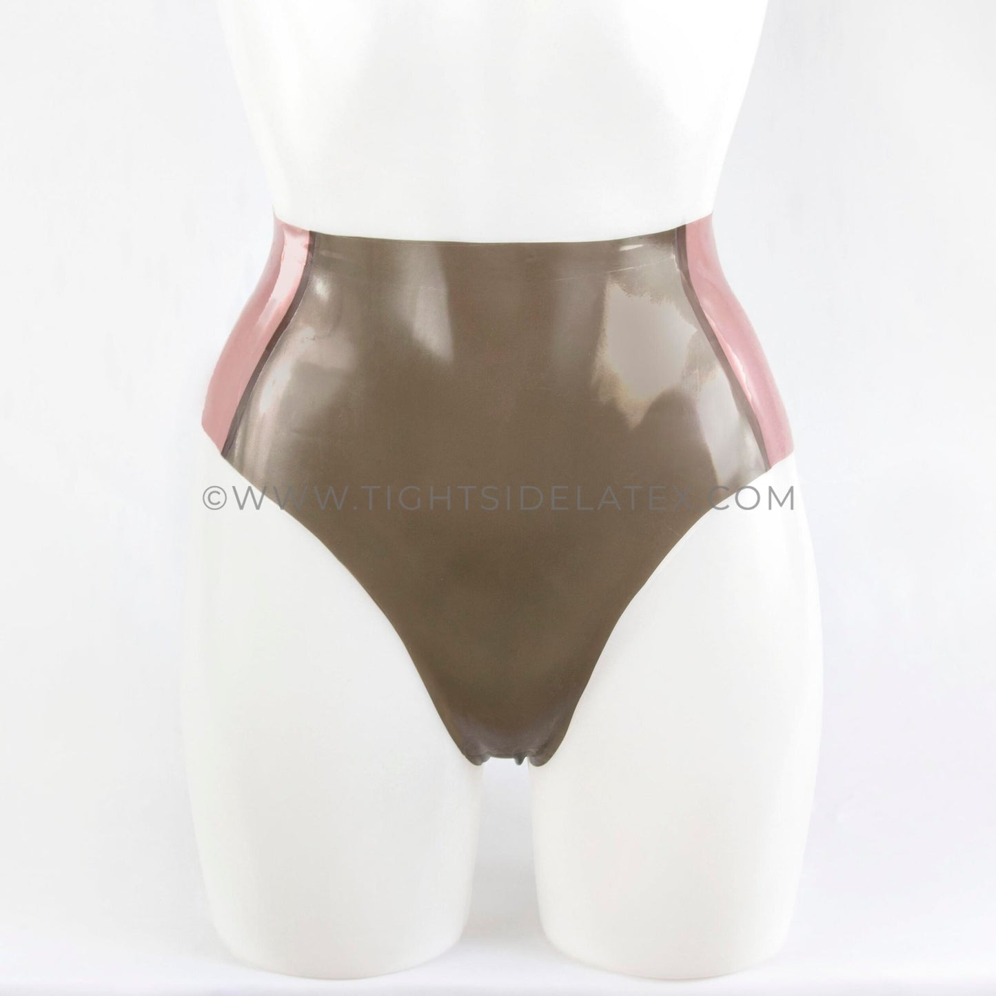 Latex Briefs With Contrast Panels