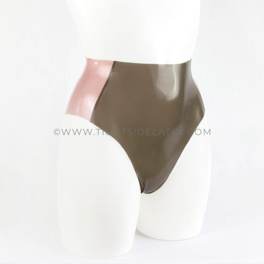 Latex Briefs With Contrast Panels