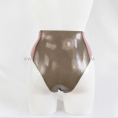 Latex Briefs With Contrast Panels