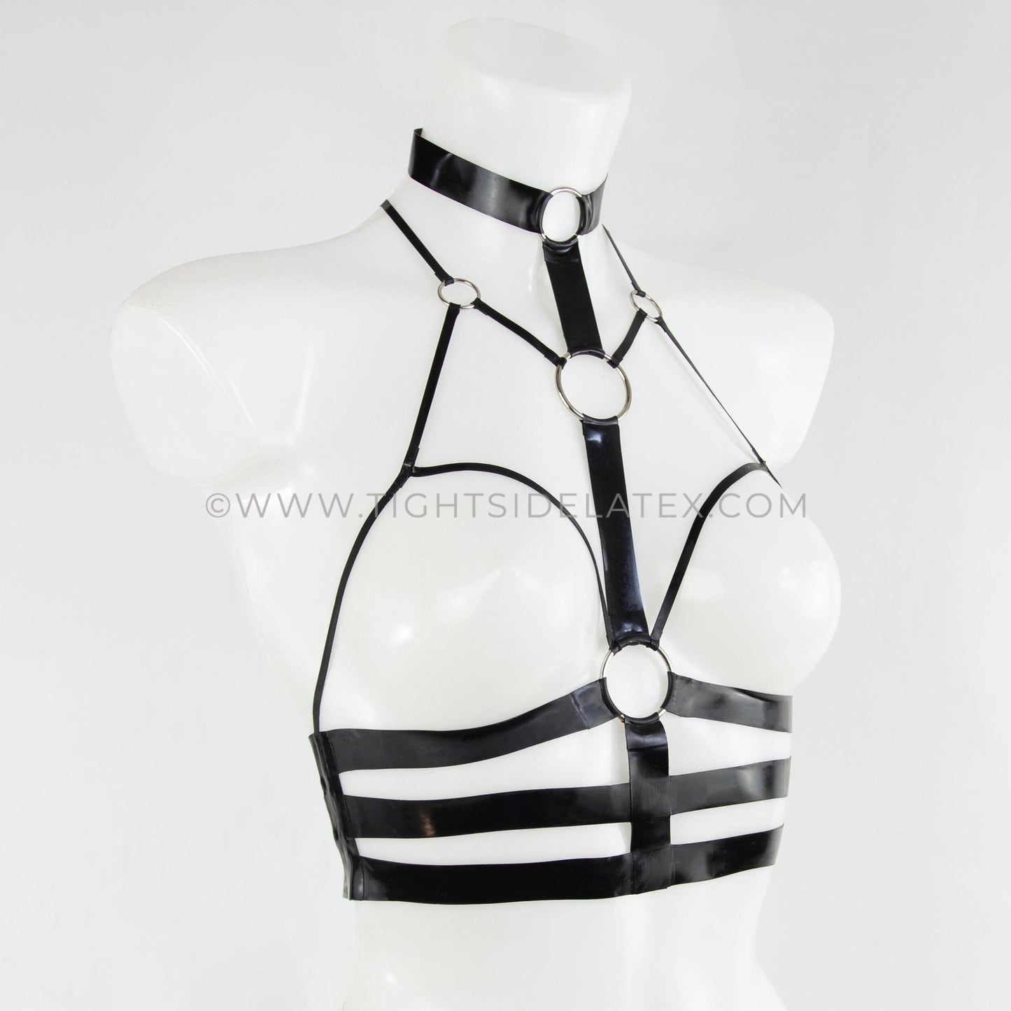 Latex Choker Harness