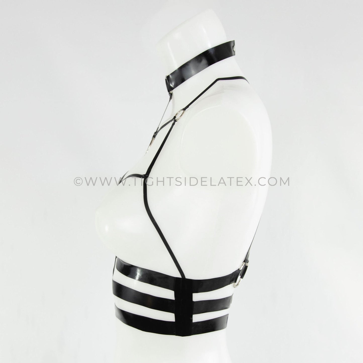 Latex Choker Harness