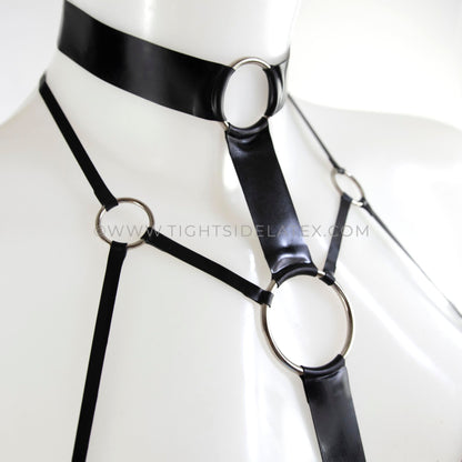 Latex Choker Harness