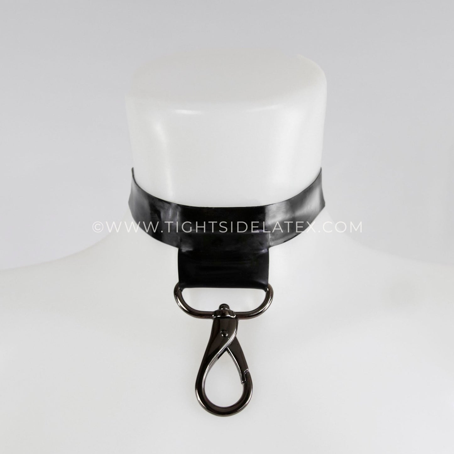 Latex Choker With Gun Metal Clasp