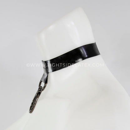 Latex Choker With Gun Metal Clasp