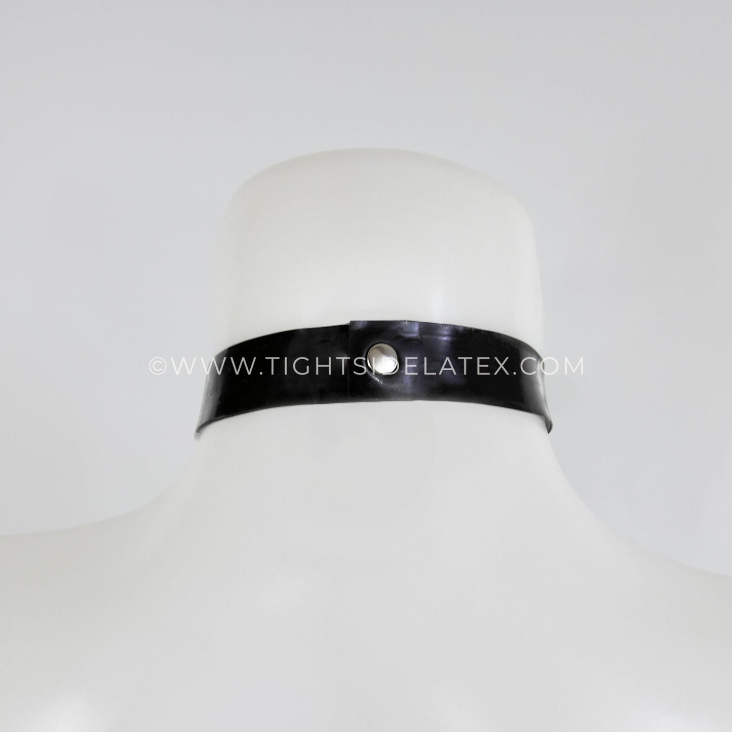 Latex Choker With Gun Metal Clasp